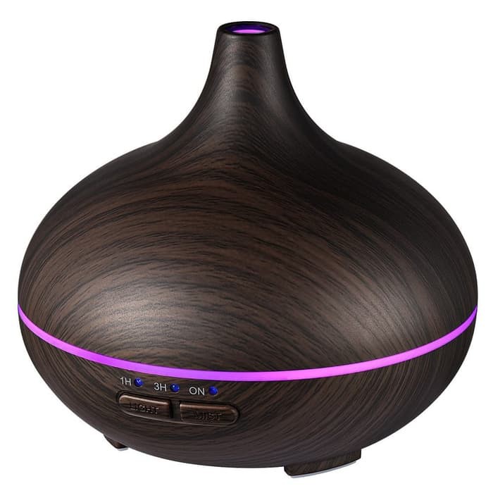 Humidifier H06 Wood Black Essential Aroma Diffuser Ultrasonic 7 Colors