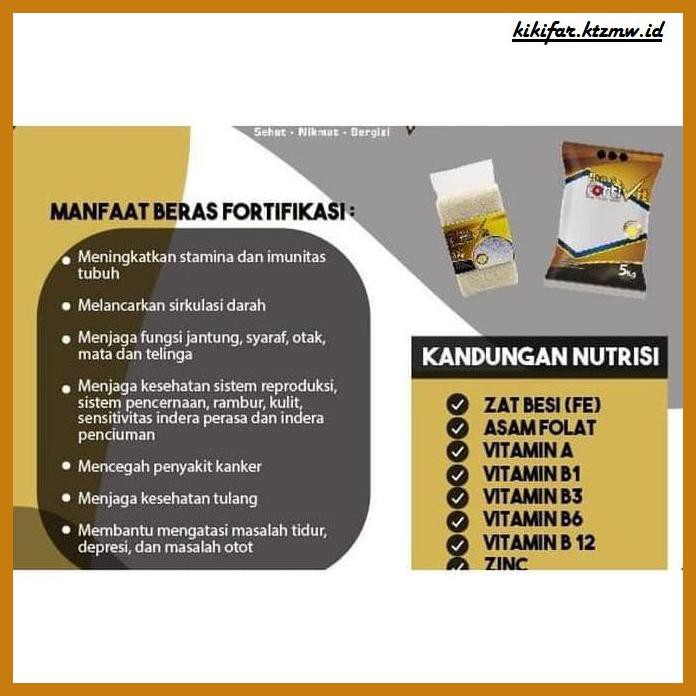 

ANEKA-BERAS- BERAS FORTIVIT (BERAS BERVITAMIN) KEMASAN 1 KG -BERAS-SEHAT.