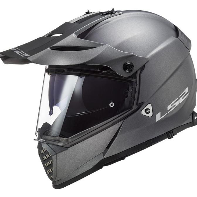 HELM LS2 MX436 PIONEER EVO SOLID MATT TITTANIUM | HELM MOTOCROSS
