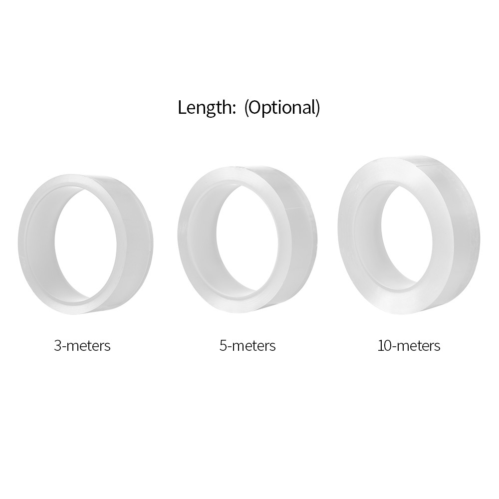 

IMPORT Home Improvement Double Sided Tape Nano Transparent No Trace Acrylic Magic Tape Reuse