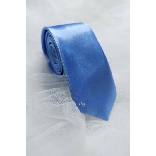 dasi panjang pria dusty blue uk M 7cm kualitas bagus di jamin