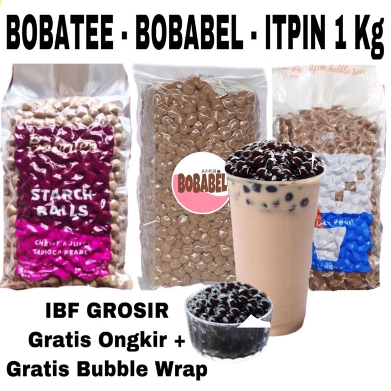 

Bobatee Bobabel itpin 1 Kg paling murah topping boba Tapioca Grosir