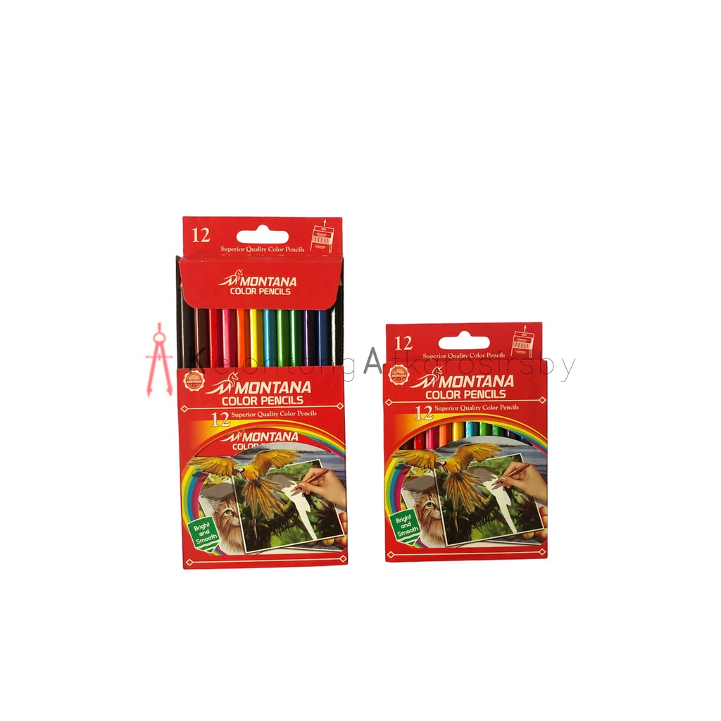 Pencil / Pensil Warna Montana 12 Warna Pendek / Montana Colour Pencil