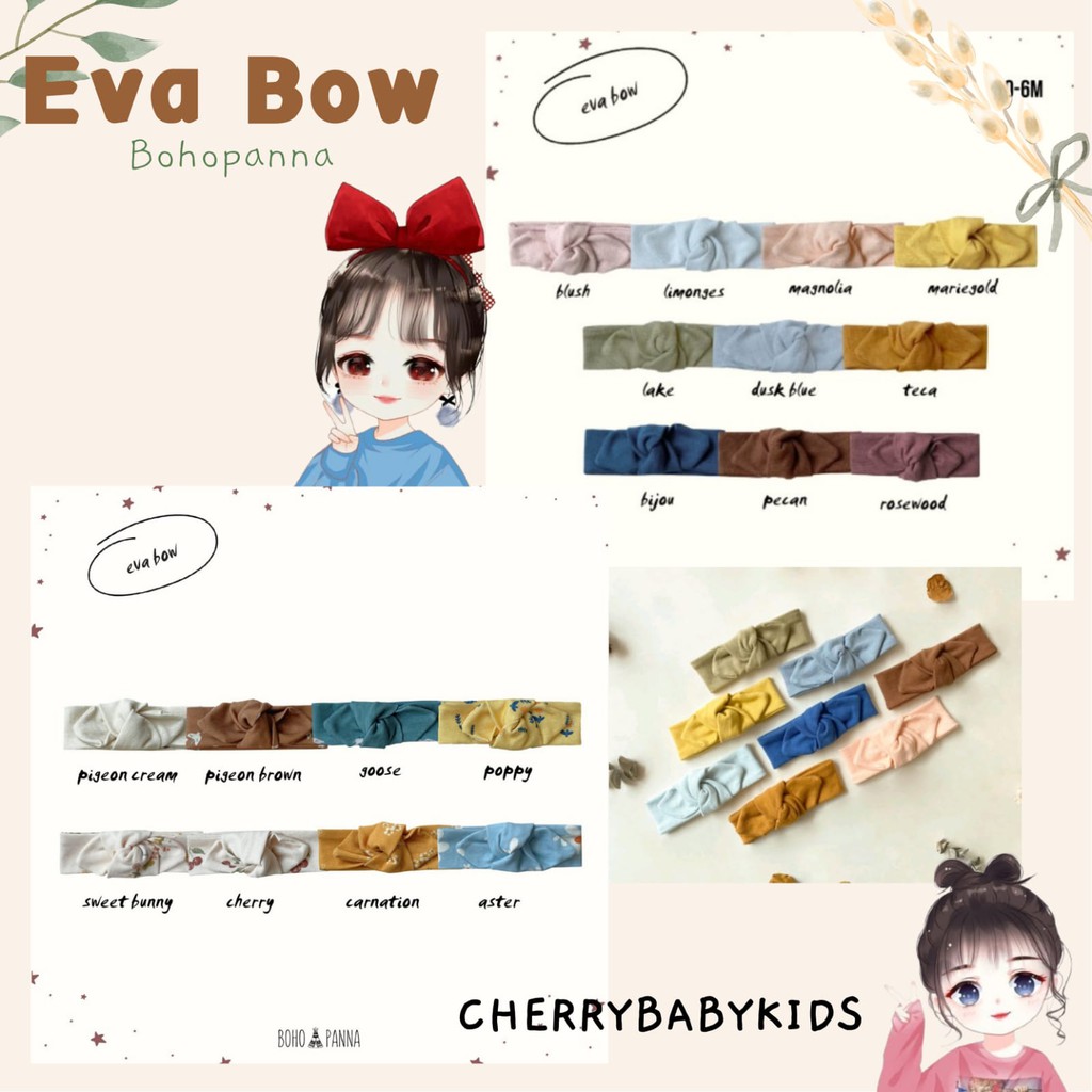 BOHOPANNA - BIG BOW EVA BOW - Bandana Pita Bayi Bandana Newborn CBKS