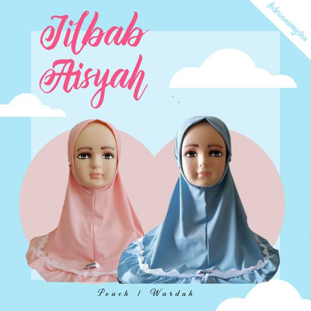 Hijab Aisyah bayi dan anak , Jilbab Anak FREE pouch multifungsi