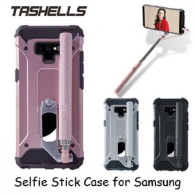 Tashells Built In Selfie Stick Case Wired Samsung Note 9