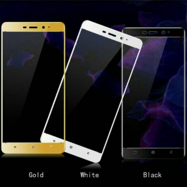 Tempered glass Warna full cover Vivo Y53 Anti  gores  kaca 