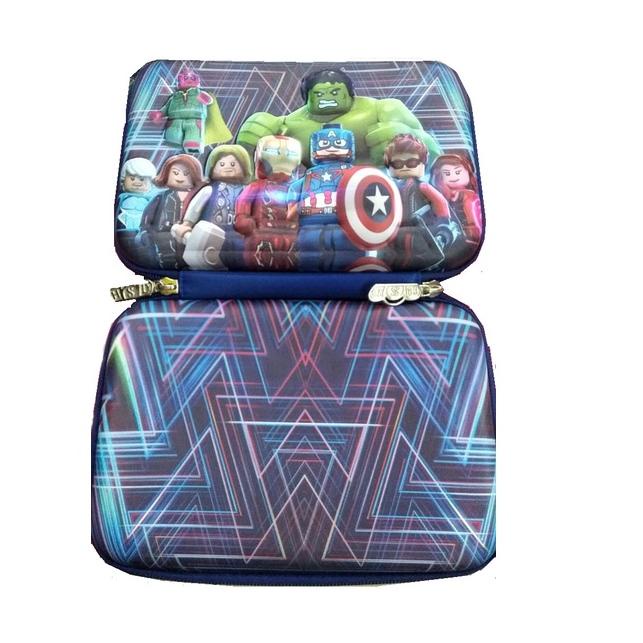 

Baru - Smiggle kotak Tempat Pensil S2 Anak Batman ironman spiderman Captain Amerika Hardcase 원