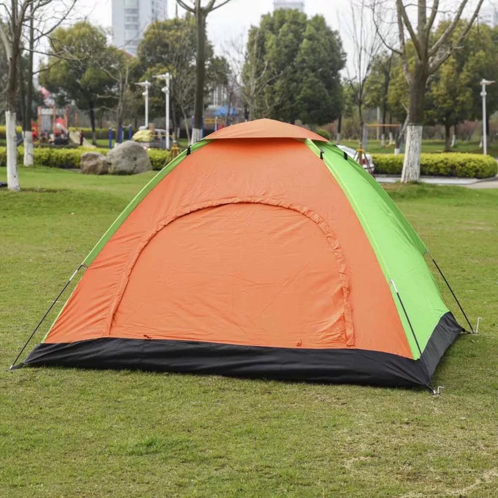 Hot Promo ！Tenda Camping 4-5 Orang 200cm x 200cm PE 460 + Free Tali Skipping Lompat Tali 1 pcs