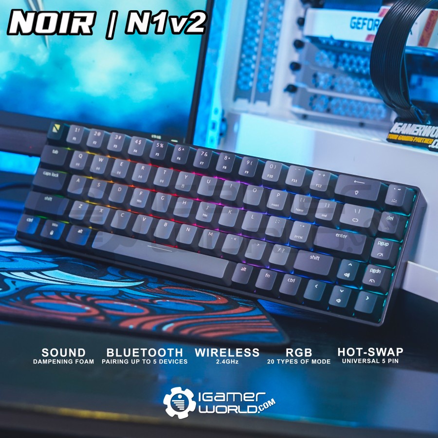 Noir N1v2 N1 65% Wireless Mechanical Gaming Keyboard