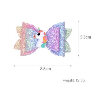 Sunfay3 Jepit Rambut Pita Motif Print Unicorn Aksen Sunfay3 Jepit Rambut Pita Motif Print Unicorn Aksen