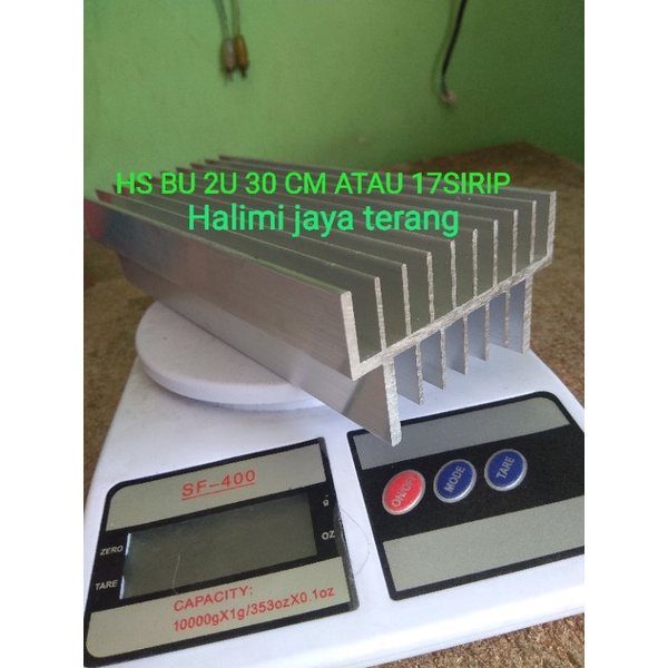 Heatsing 17 sirip HS model BU 2U 30 cm pendingin transistor
