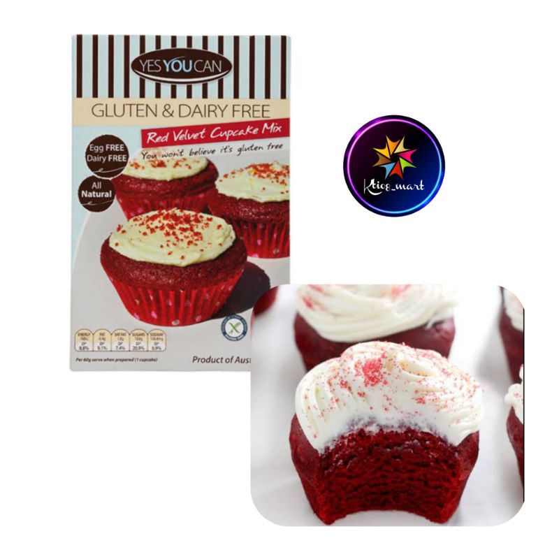 

Yes You Can Premix Gluten Free RED VELVET CUPCAKE MIX 450gr/import
