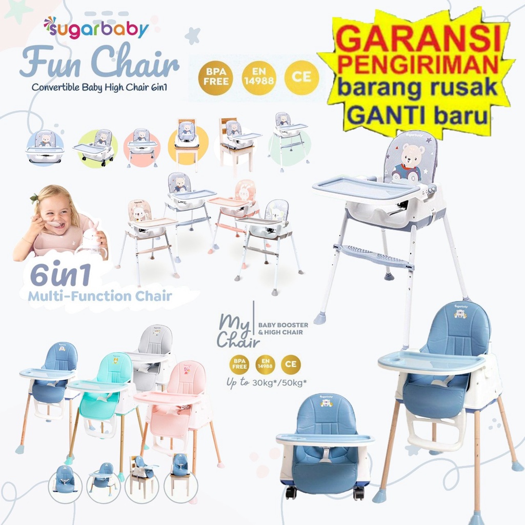 KURSI MAKAN BAYI SUGAR BABY MY CHAIR BABY BOOSTER HIGH CHAIR SUGARBABY 6 POSISI KURSI Makan sugarbab 4.9 1,8RB Ratings 4,9RB Sold KURSI MAKAN BAYI SUGAR BABY MY CHAIR BABY BOOSTER HIGH CHAIR