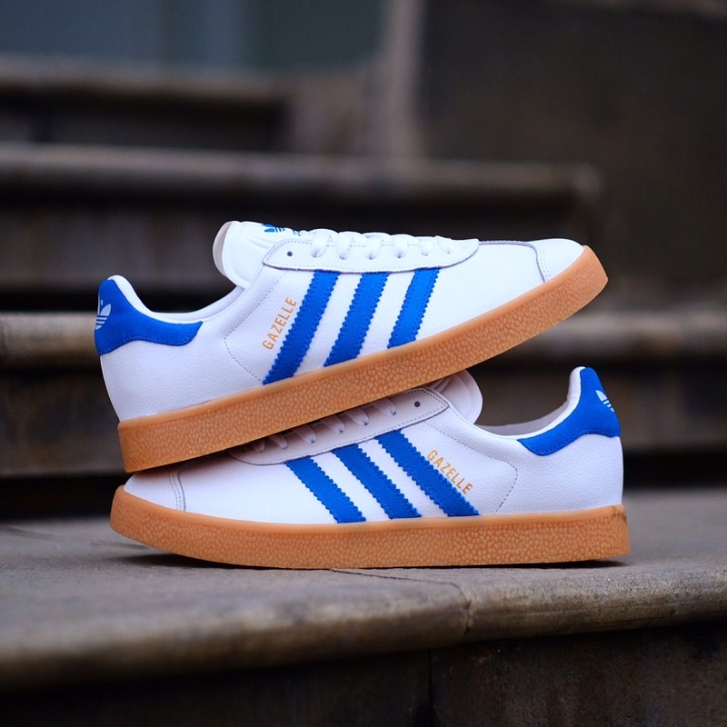 ADIDAS GAZELLE VINTAGE WHITE BLUE GUM