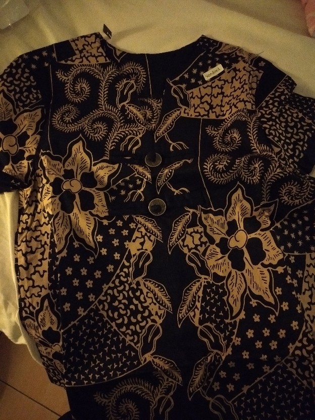 Blouse 208 Aac# Atasan Batik Wanita Lengan Pendek Bahan Katun Stretch