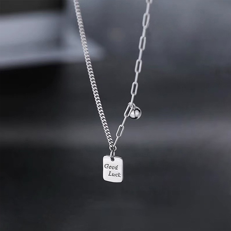 Kalung Sterling Silver 925 Bentuk Persegi Untuk Wanita