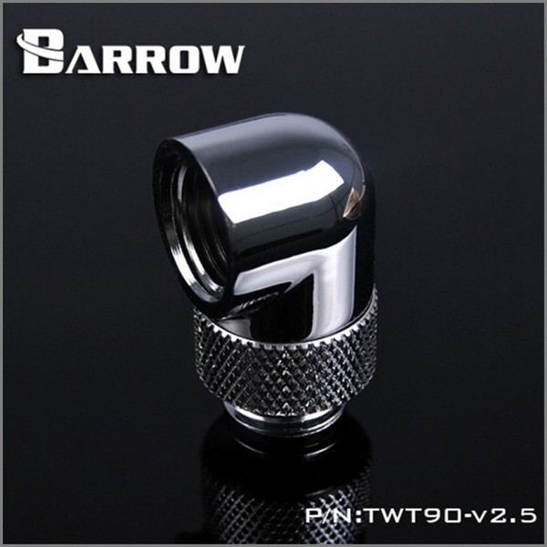 BARROW TWT90-V2.5 90° Rotary M-F G1/4 Fitting - Silver