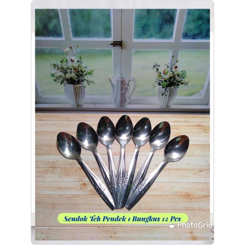 Sendok Teh Kopi gagang pendek Stainless/ Sendok stainless isi 12pack