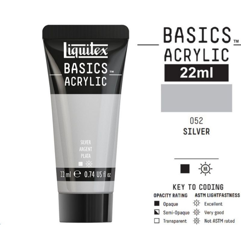 

LIQUITEX BASICS ACRYLIC 22 ML SILVER