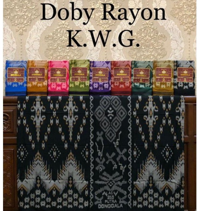 Sarung Donggala Sarung Putra Donggala Motif kwg Kawung Dobby songket & kembang