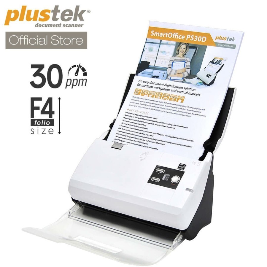 

Scanner Plustek SmartOffice PS30D - 30 Lembar/menit (F4/Folio)