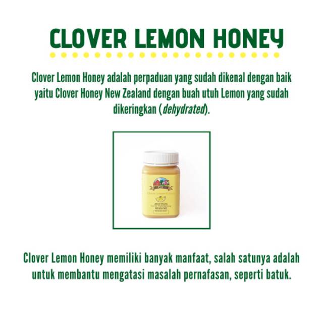 Hillary Farm Clover Lemon Honey 500 gr