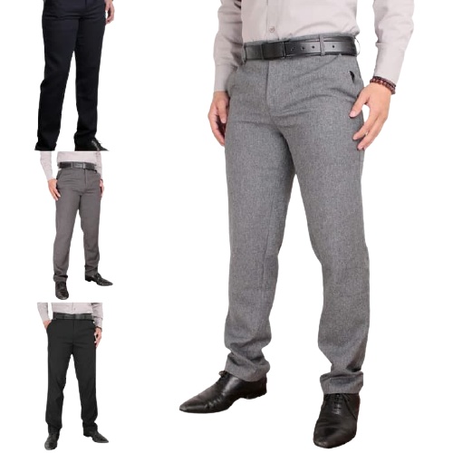 Mickonova Celana Kantor Panjang Pria Slimfit Formal Clana Kain Cowok Slim Fit Bahan Kain Wool Kantoran