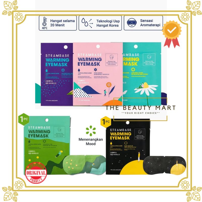 STEAMBASE Warming Eyemask | Masker Relaksasi | Masker Penghangat Mata 1EA