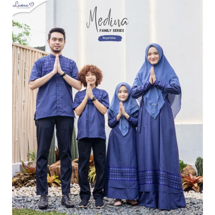 SARIMBIT MEDINA FAMILY SERIES BY LUVENA PO KAIN KATUN EMBROIDERY SAVANA HALUS JATUH BAJU KELUARGA LE