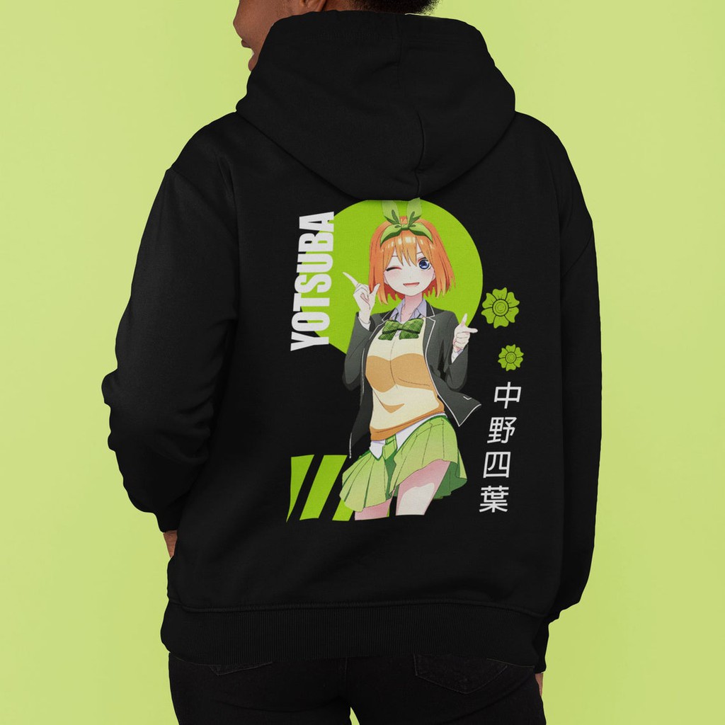 Hoodie Yotsuba Nakano Kawaii Unisex The Quintessential Quintuplets Cotton Fleece