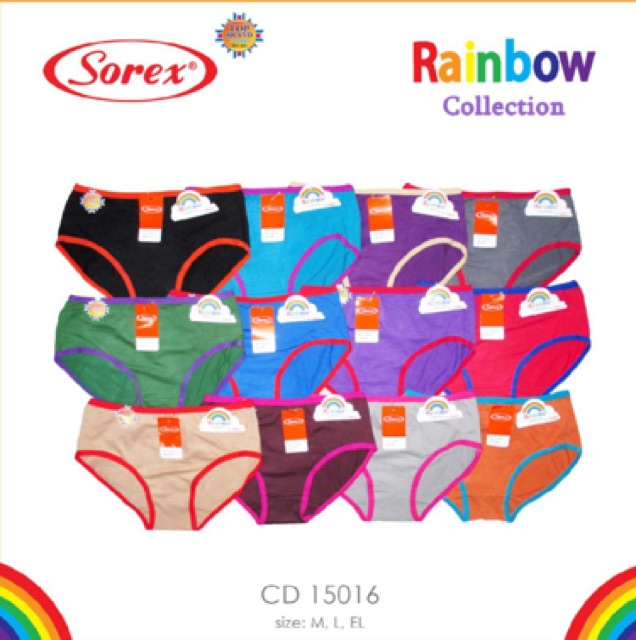 Celana dalam wanita rainbow CD Sorex 15016