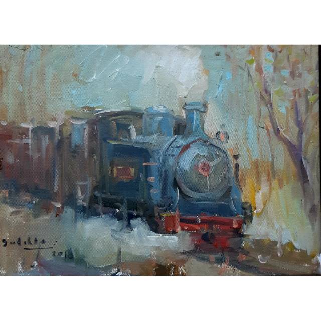 

Lukisan Cat Minyak Kereta