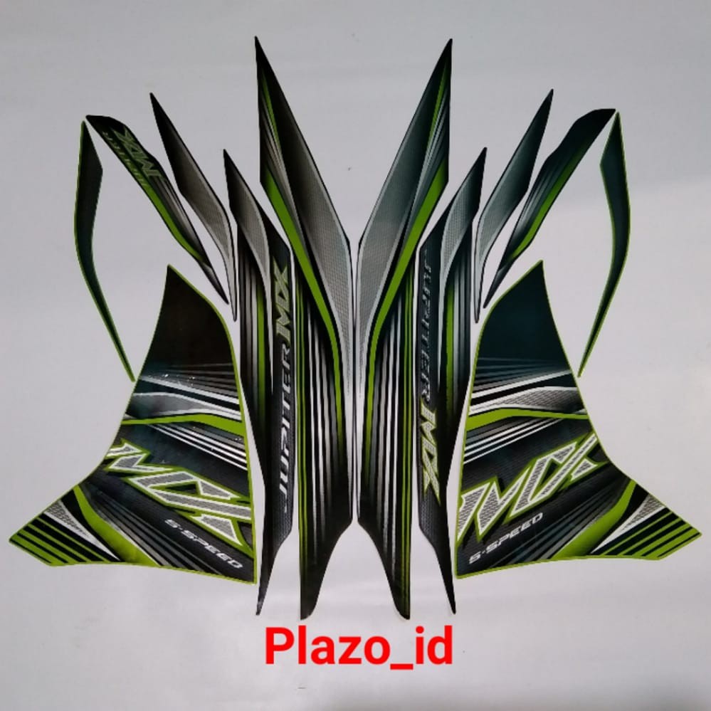 striping motor yamaha jupiter mx 135 2012 hitam-hijau