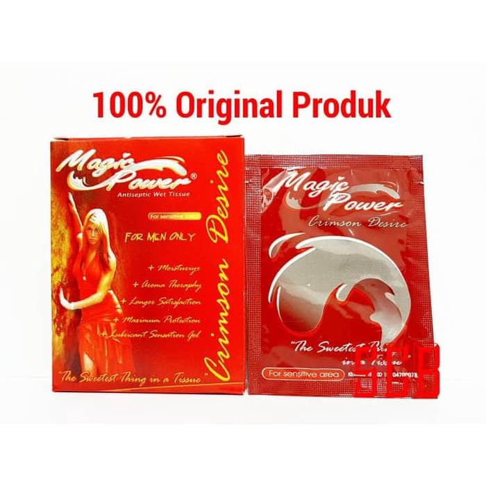 Tissue / Tisu Magic Power Crimson Desire Tissu Antiseptic - 6 Pcs