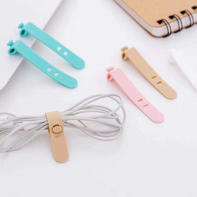 4pcs Convenient Adjustable Charging Cable/headphone Winder Bag