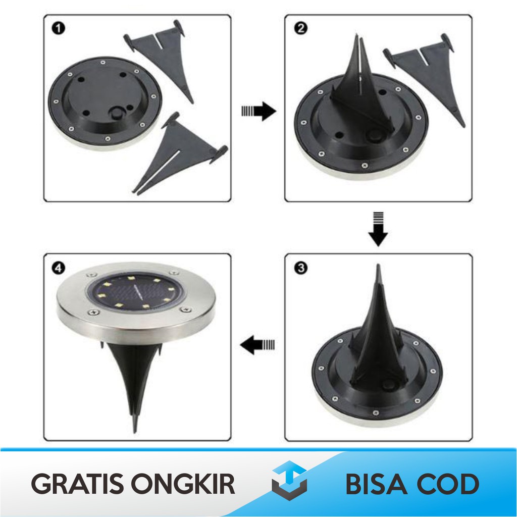 LAMPU TAMAN OUTDOOR LED ORIGINAL TAFFLED WATERPROOF - LAMPU LANTAI TAMAN LED ORI TAFFLED ANTI AIR