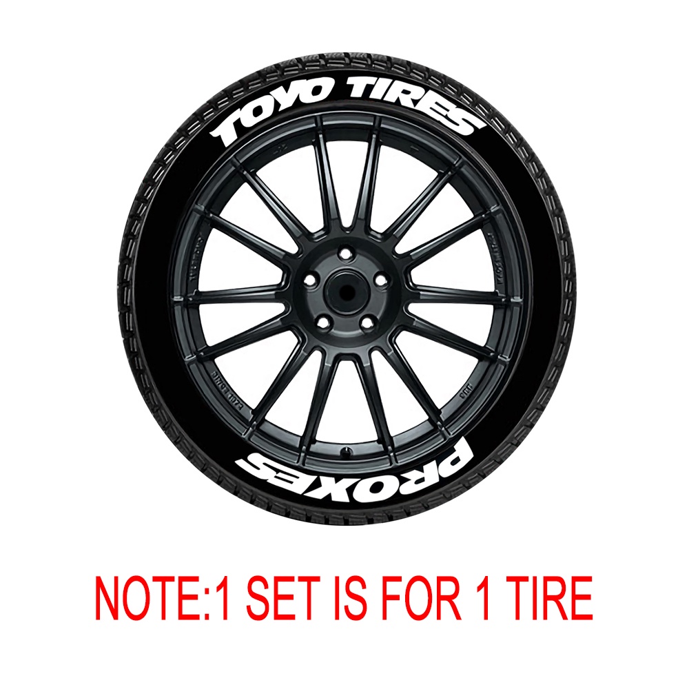 (1 Toyo Tires Proxes) Sticker Dekorasi Velg Mobil Motif Tulisan 3d Ukuran 2.7cm Can Decorate 1 Wheel