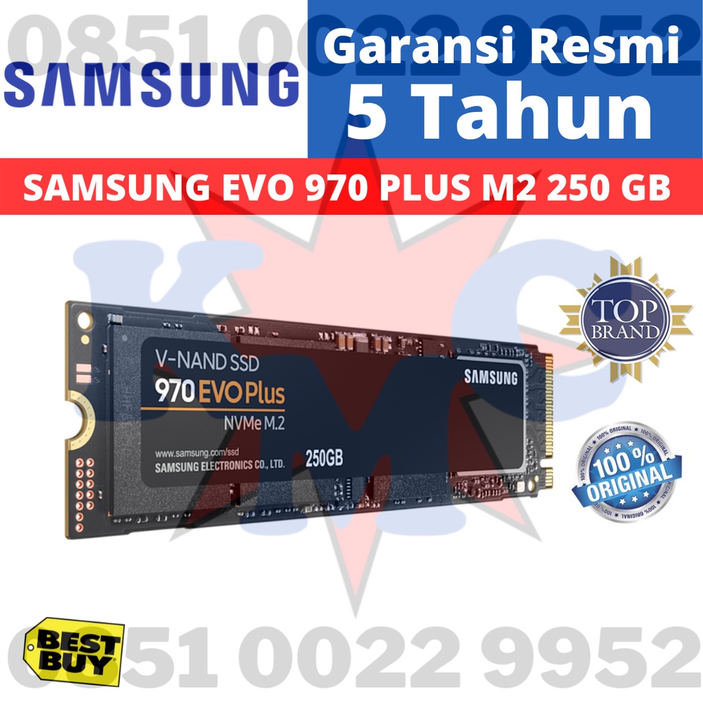 Samsung SSD 970 EVO PLUS M.2 Pcie Nvme 250GB Samsung 970 250 GB Resmi