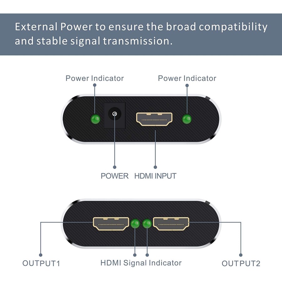 Hdmi Splitter 2 port / hdmi splitter 1 ke 2