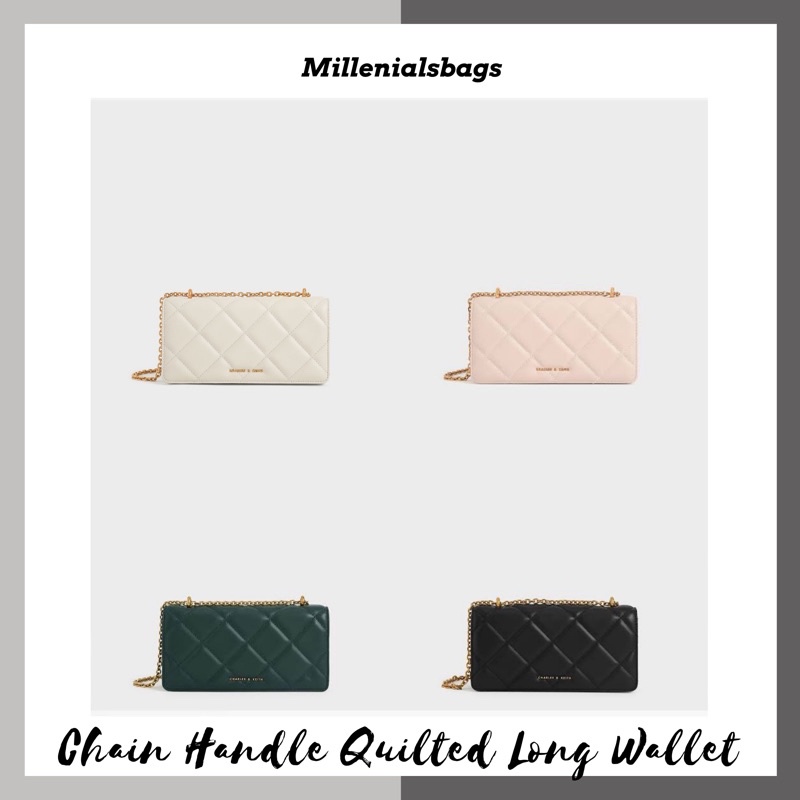 Cnk chain handle quilted long wallet