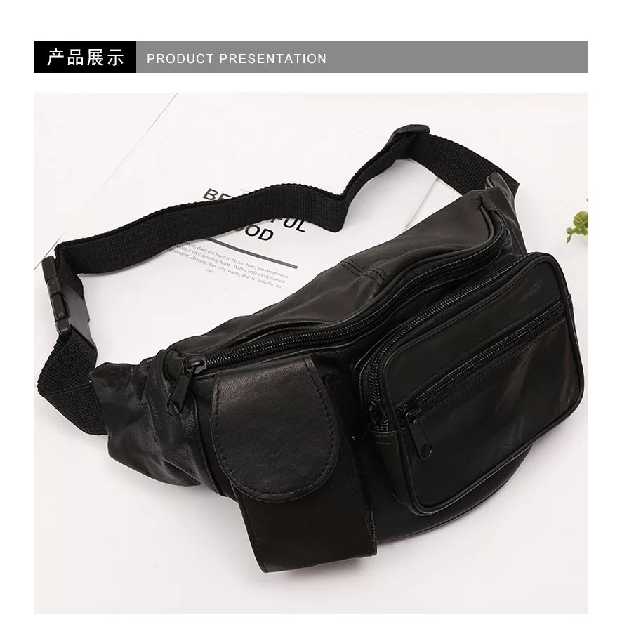 Tas Pinggang KULIT Sintetis Pria KTG2A Tas Pria Waistbag Pria Tas Bahu Tas Selempang Pria