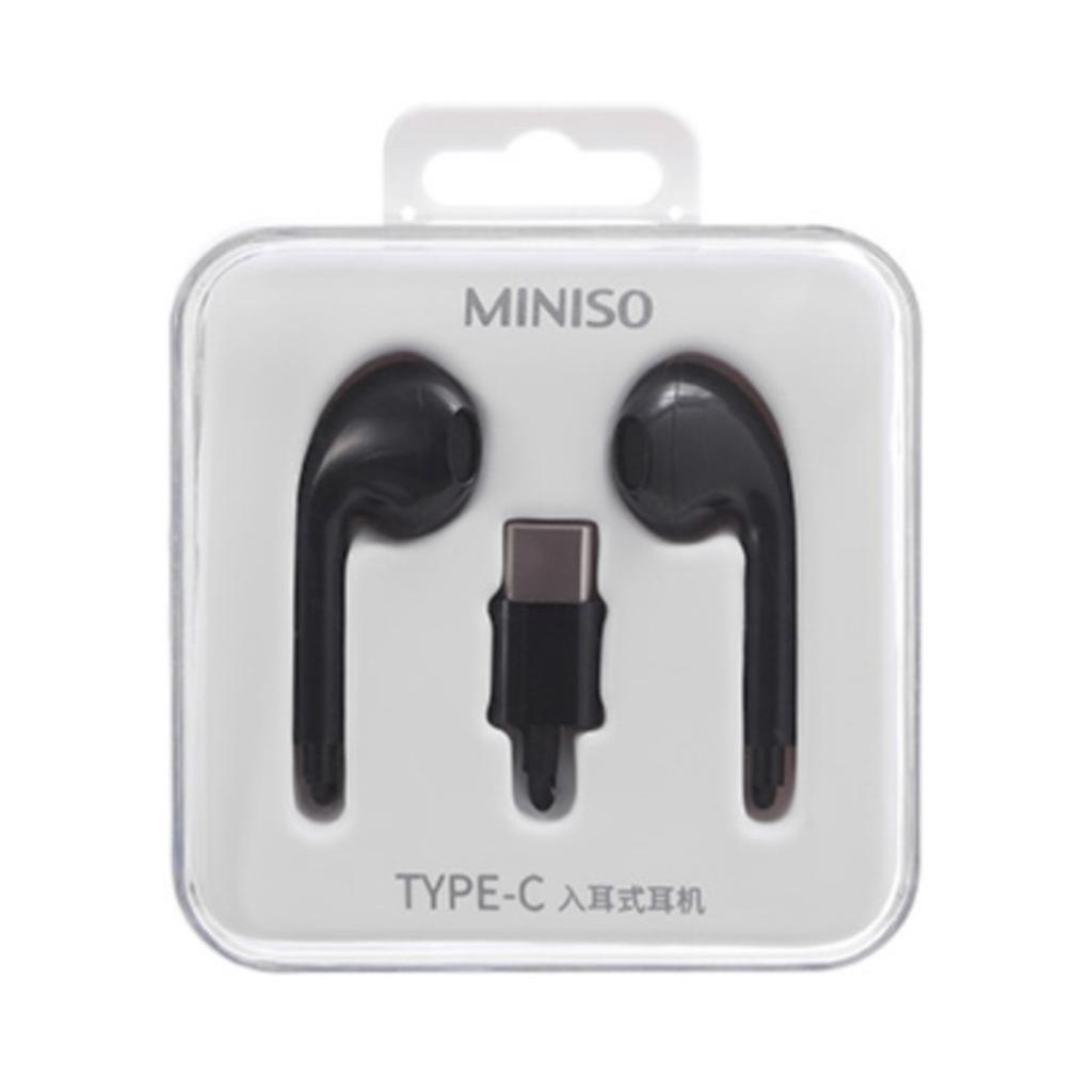 MINISO EARPHONES TYPCE-C IN EAR LITTLE MODEL H508 HEADSET MINISO