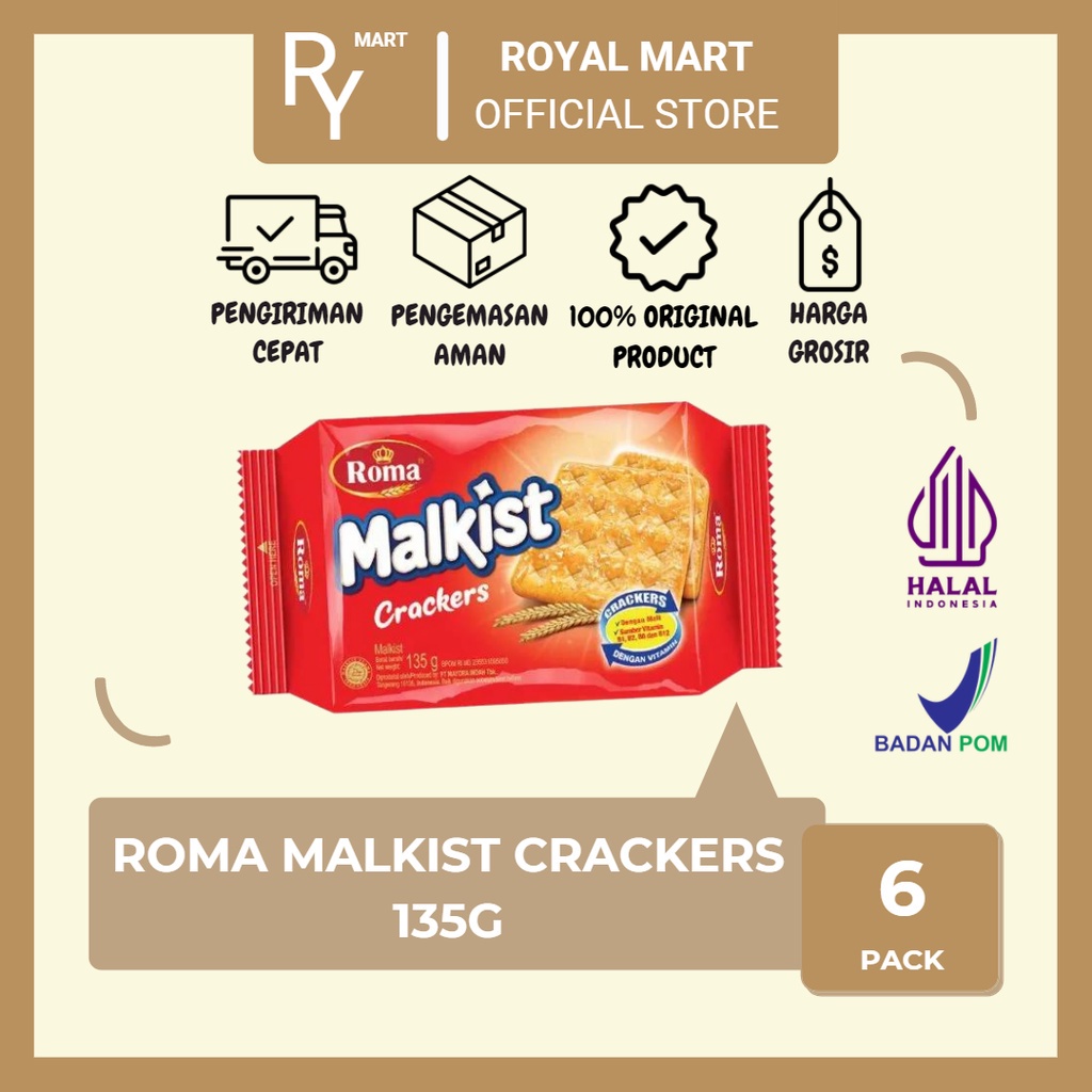 

Roma Malkist Crackers 135g x 6's