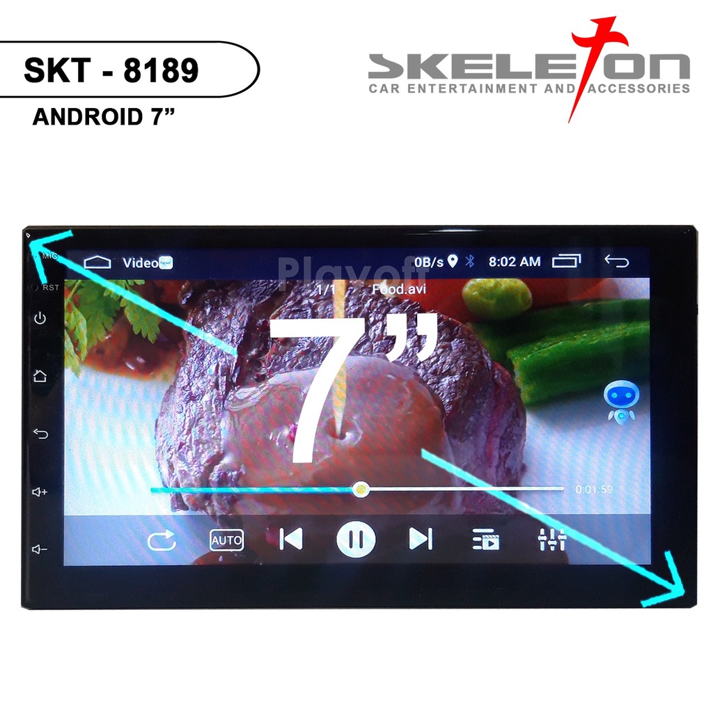 Voice Command Head Unit Android 7 inch Skeleton 8189 MirrorLink Bluetooth GPS