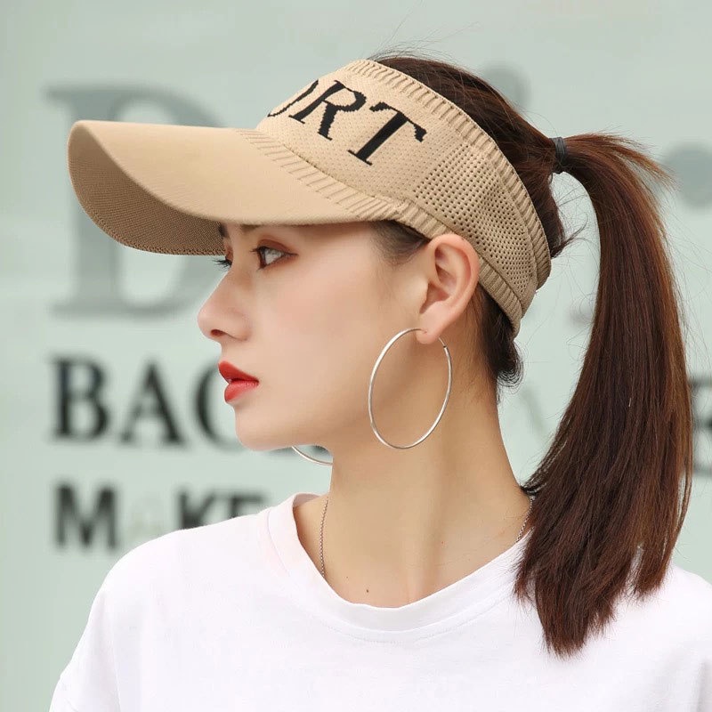 Topi Matahari Wanita Model Atas Kosong Gaya Kasual Untuk Musim Panas