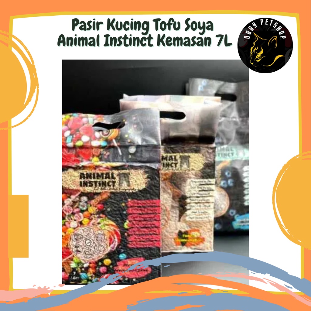 Pasir Kucing Tofu Soya Animal Instinct Kemasan 7L