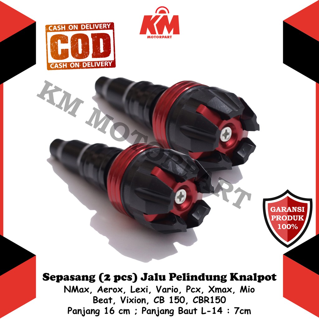 2 Pcs Jalu Pelindung Knalpot Aerox Nmax Lexi Vario PCX 150 Xmax Mio Beat Vixion CB150 CBR150 ADV dll