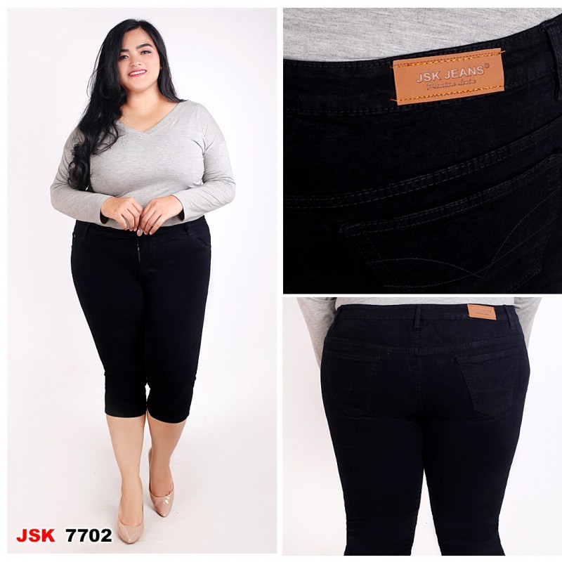 [SIZE 35-42] 7/8 Bigsize Jeans JSK 7701 / Celana Jeans Wanita 7per8 Celana Tanggung