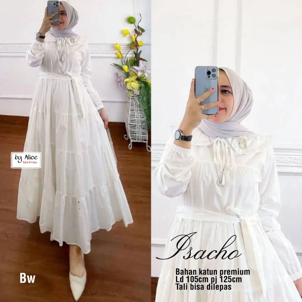 MIDI ISACHO/MAXI DRESS KEKINIAN/DRESS SIMPEL/DRESS MAXI TERBARU/DRESS MAXI MURAH SURABAYA